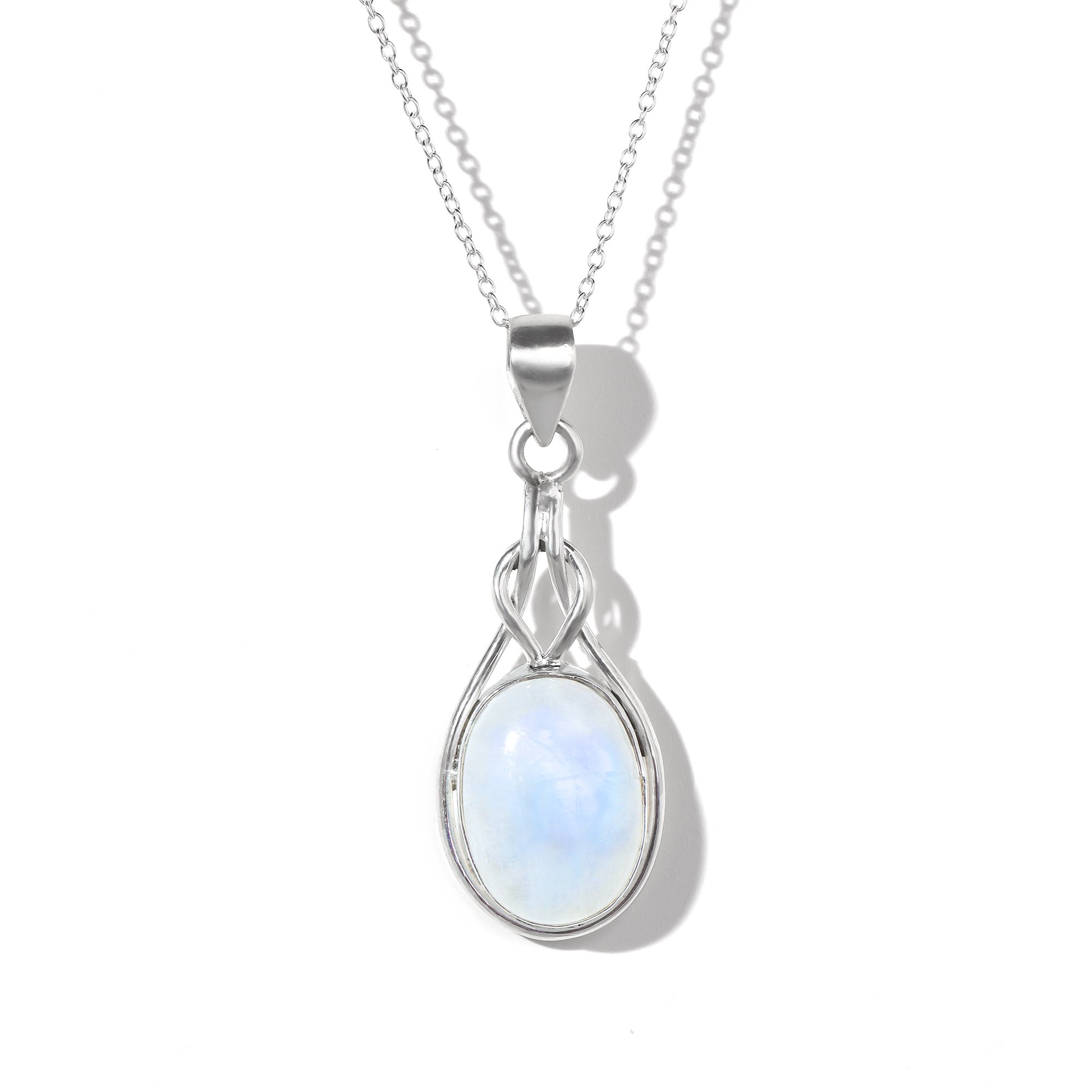 Unique Bargains 925 Sterling Silver Moonstone Necklace Chain for Women  Roese Gold Tone