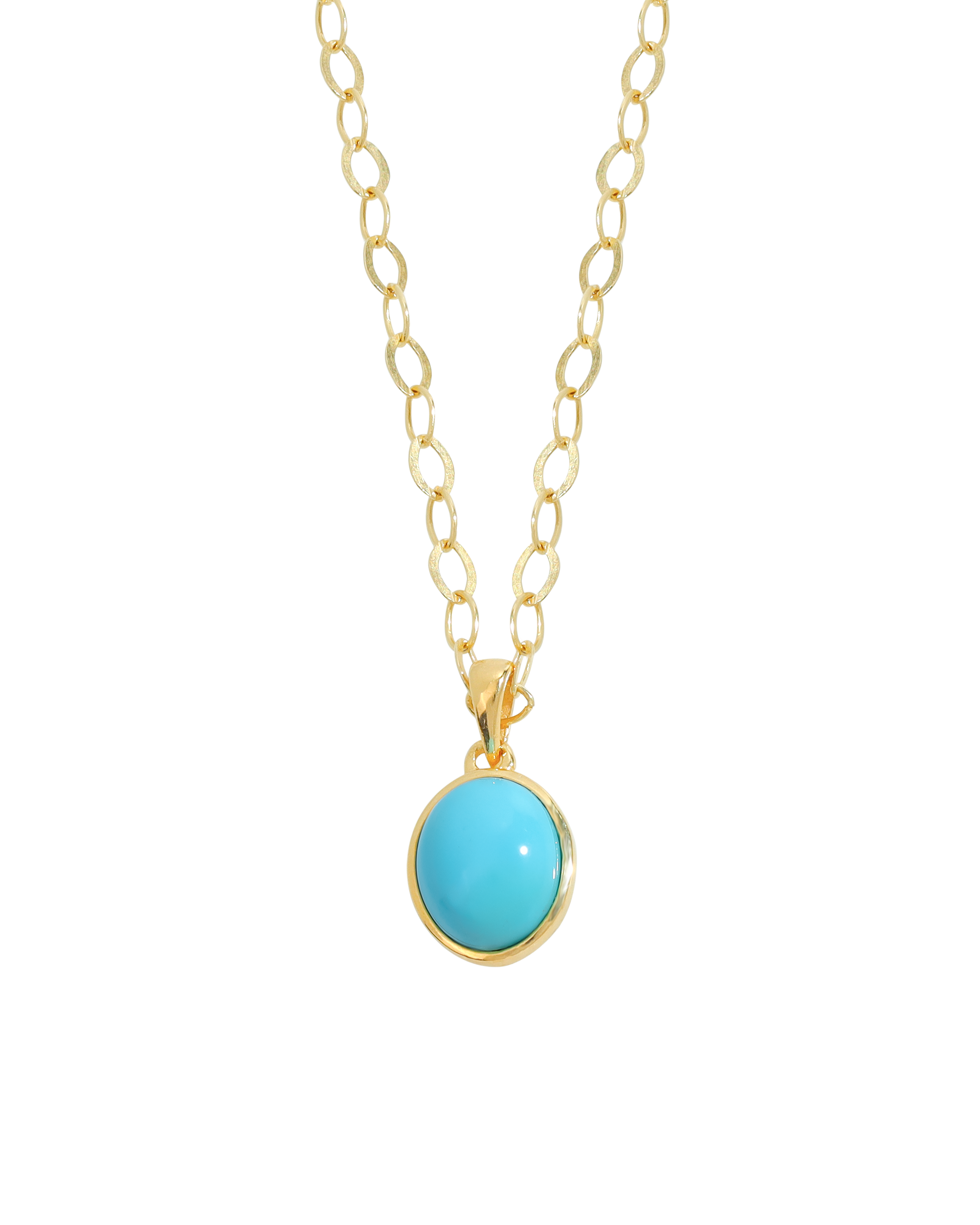 Gold Plated Turquoise And Gold Necklace Arizona Turquoise Solid