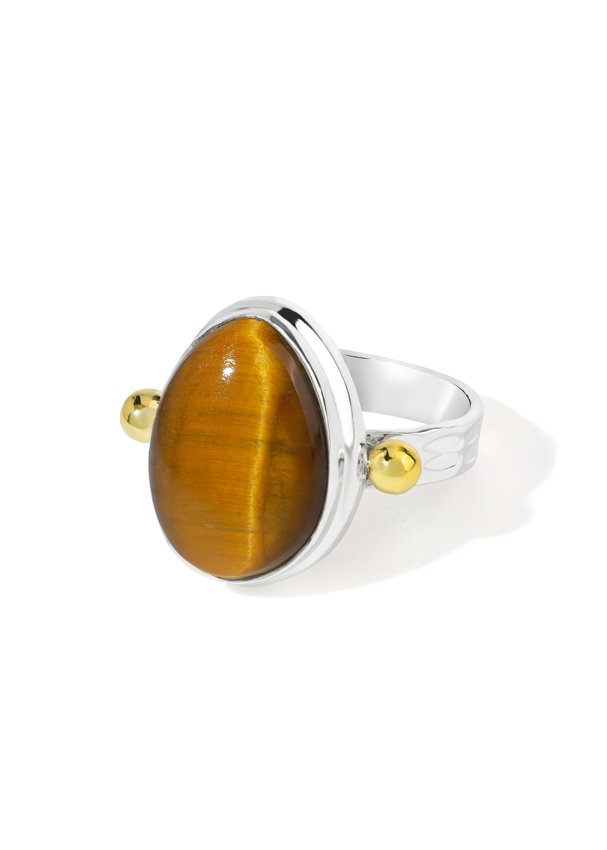 Solid 925 Sterling Silver Oval Tiger