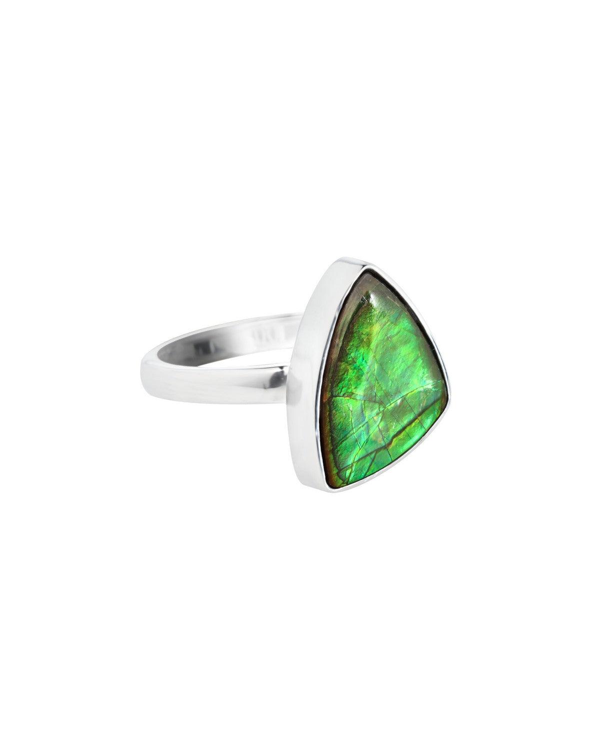 5.90 Ct. Ammoite Ring Solid 925 Sterling Silver Jewlry - YoTreasure