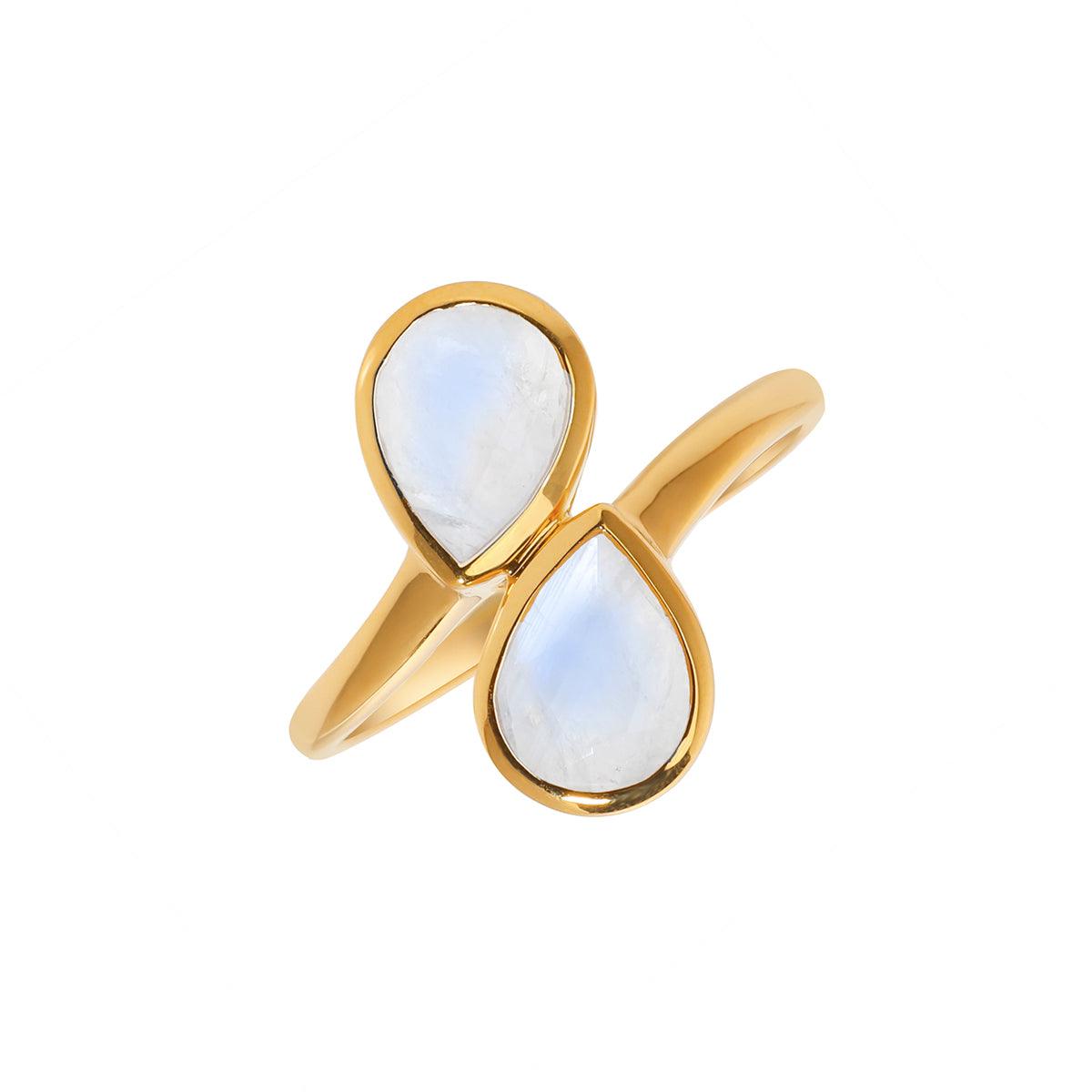 1.70 Ct. Moonstone Ring 14K Gold Over 925 Silver Jewelry - YoTreasure