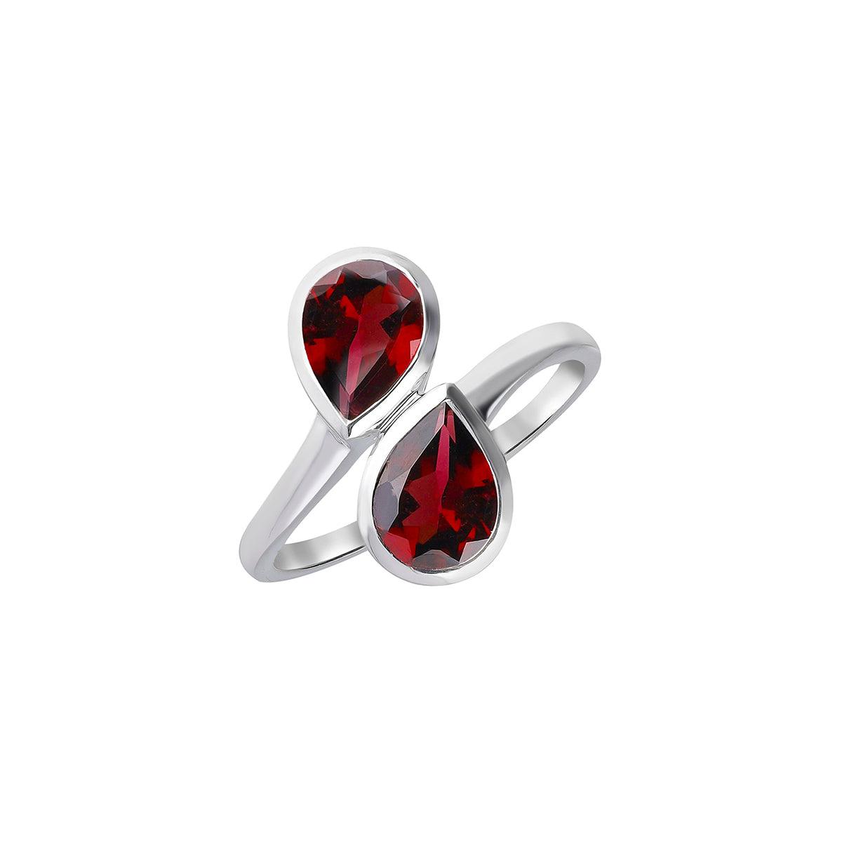 1.90 Ct. Rhodolite Garnet Ring Solid 925 Sterling Silver Jewelry - YoTreasure