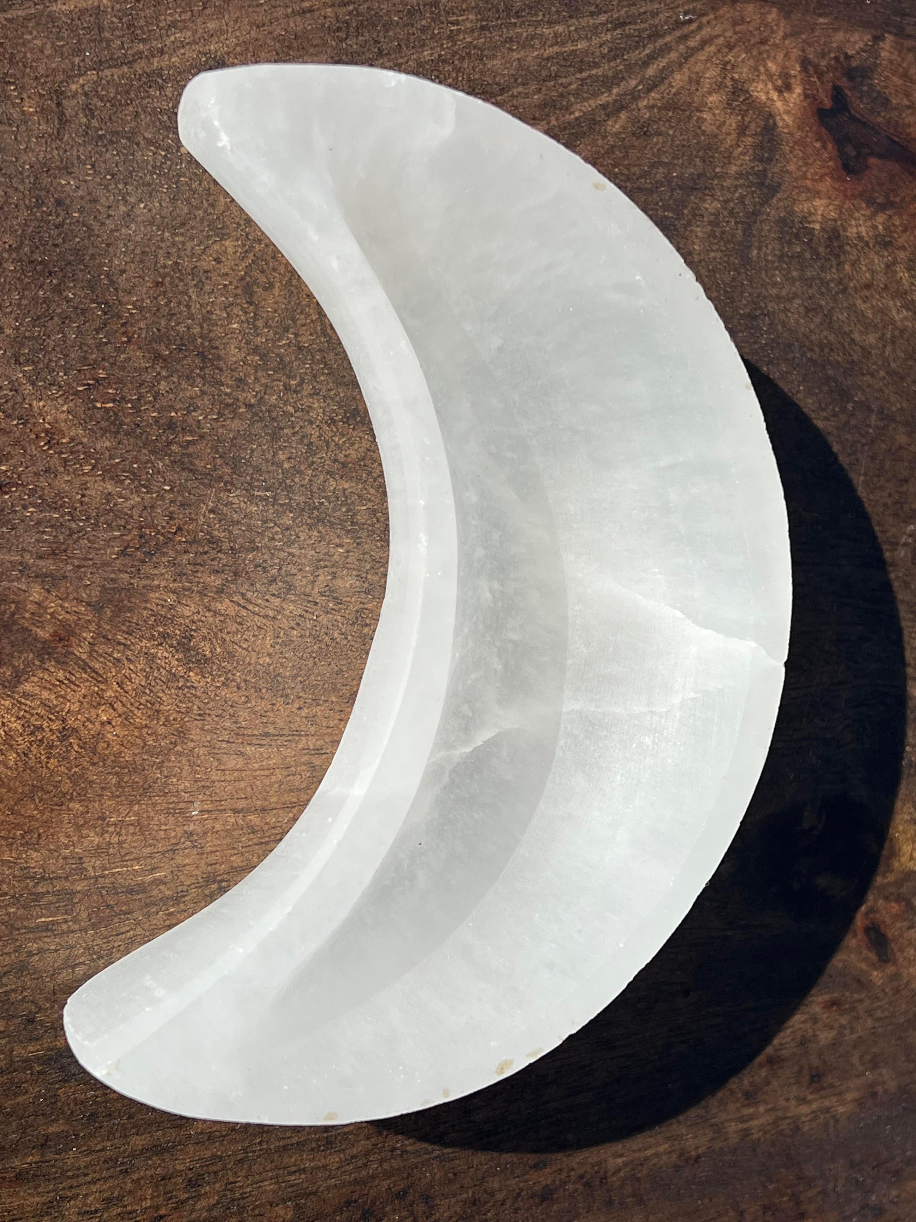 Selenite Crystal Cleansing Charging Crescent Moon