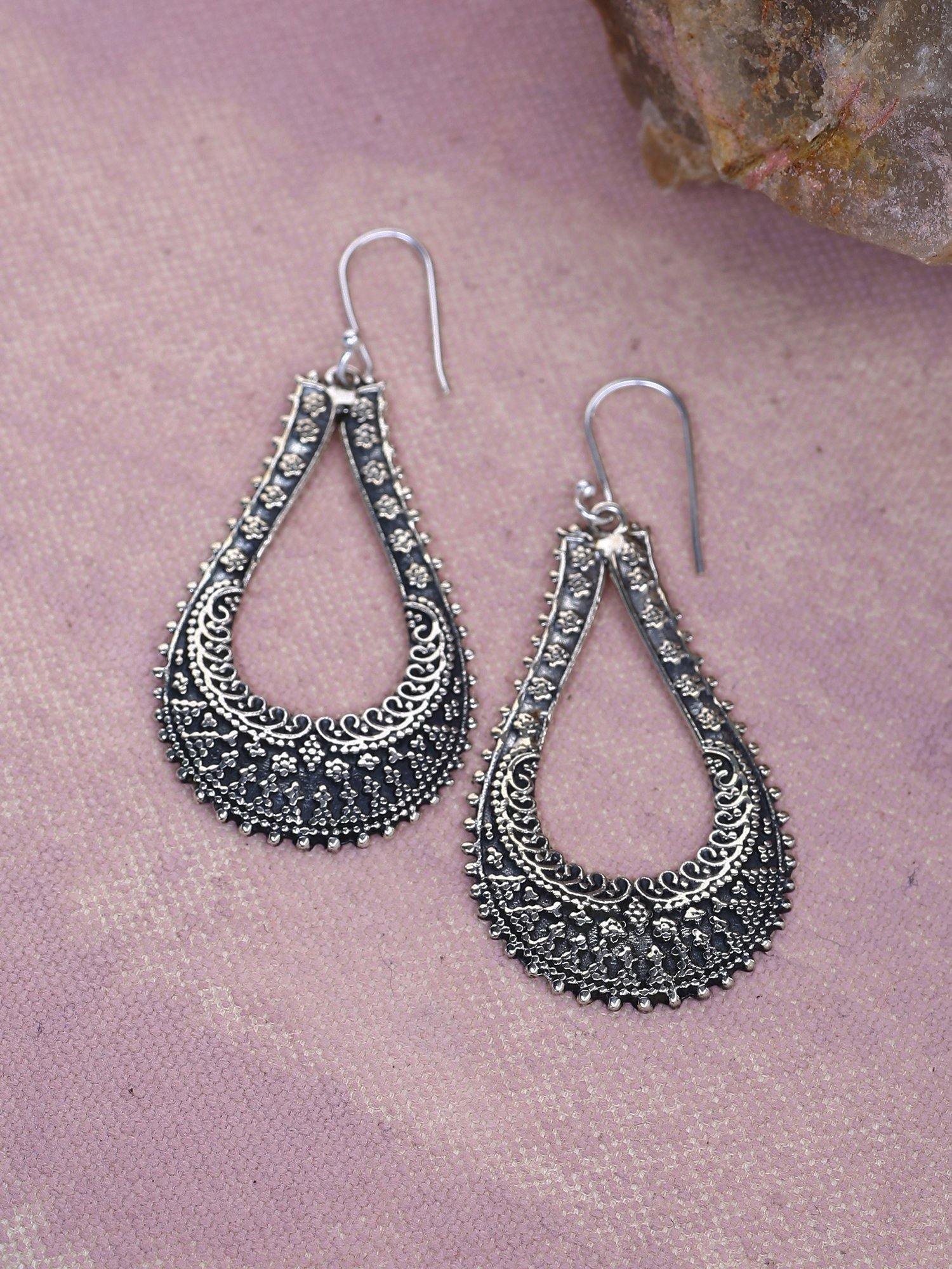 Solid 925 Sterling Silver Dangle Earrings Jewelry - YoTreasure