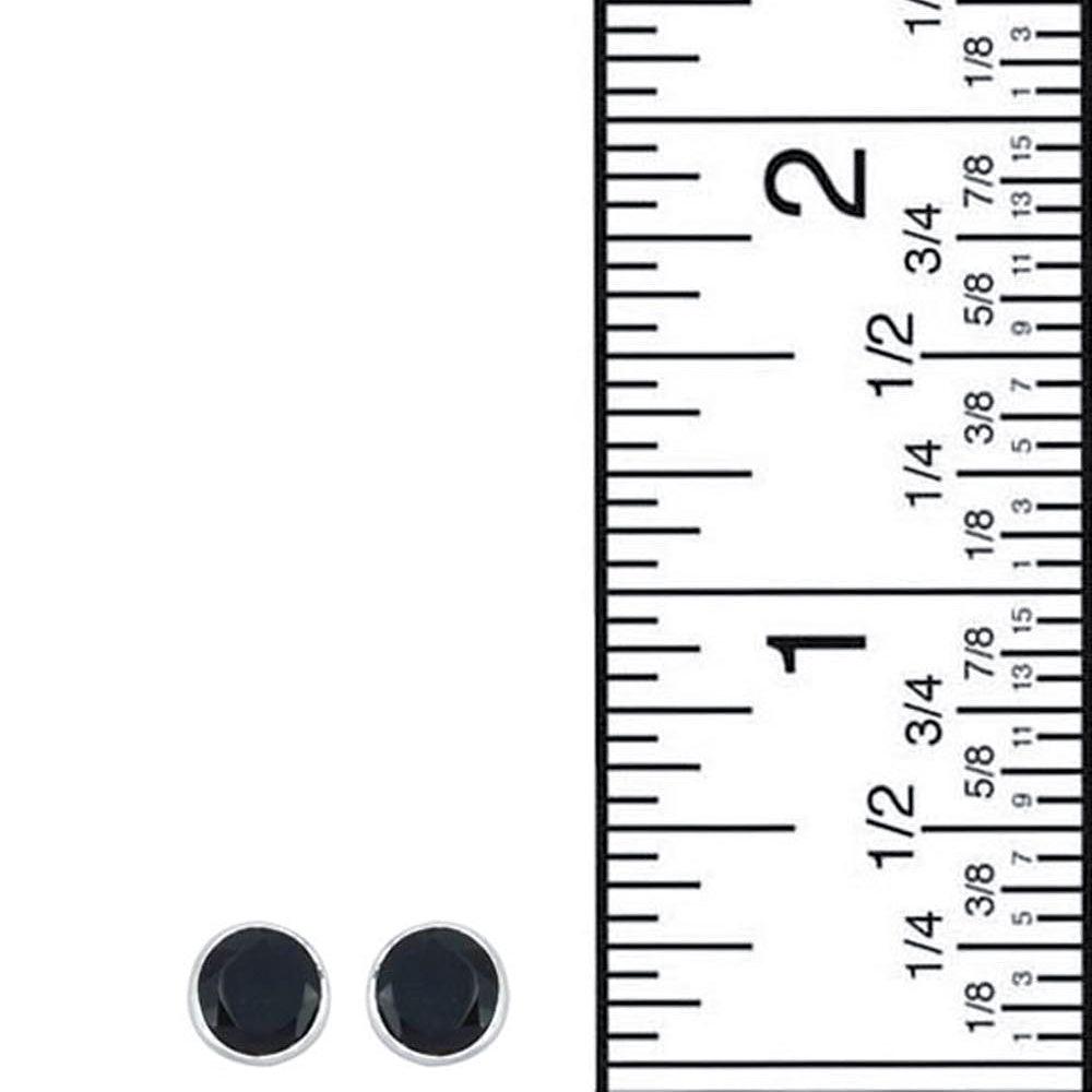 Black Onyx Solid 925 Sterling Silver Stud Earrings - YoTreasure