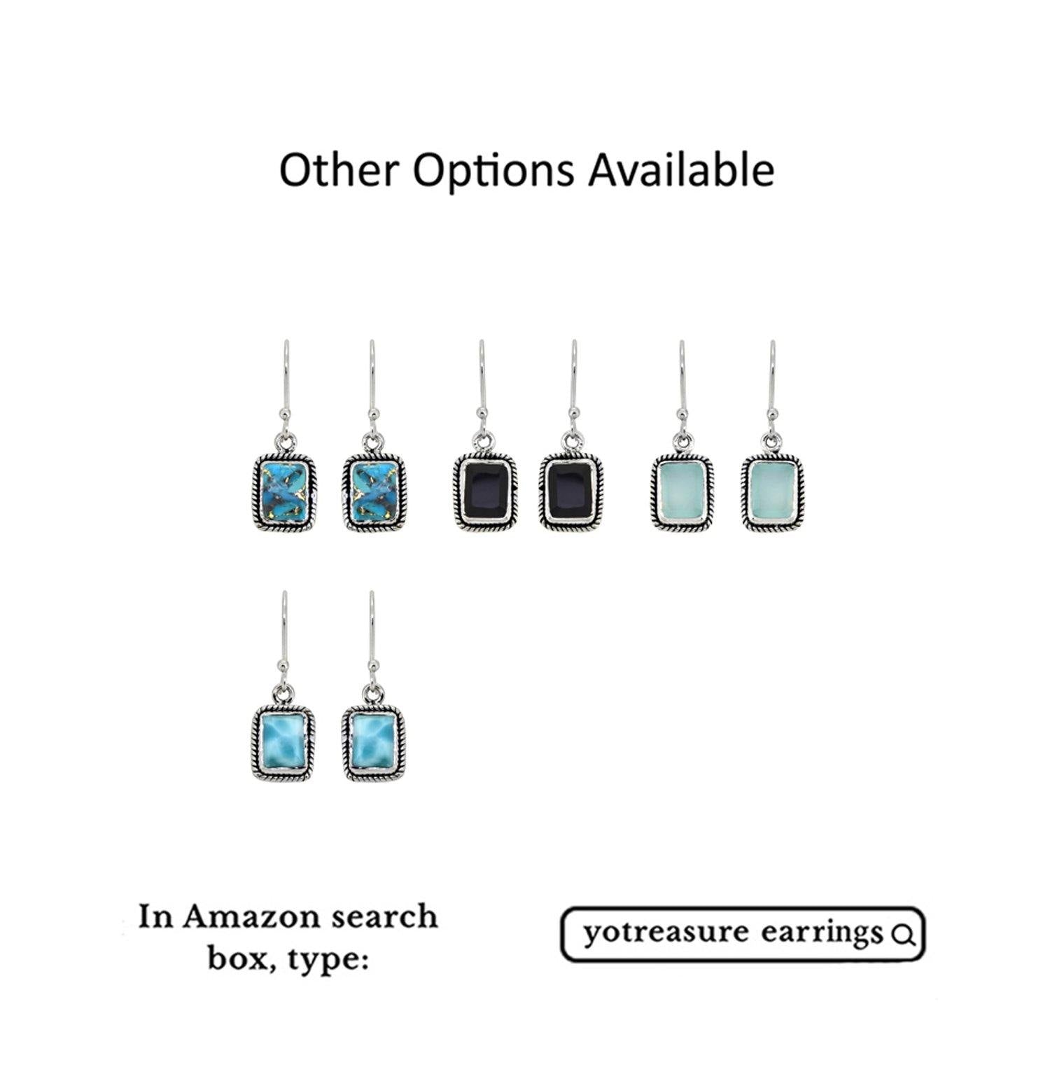 Black Onyx Solid 925 Sterling Silver Dangle Earrings Jewelry - YoTreasure