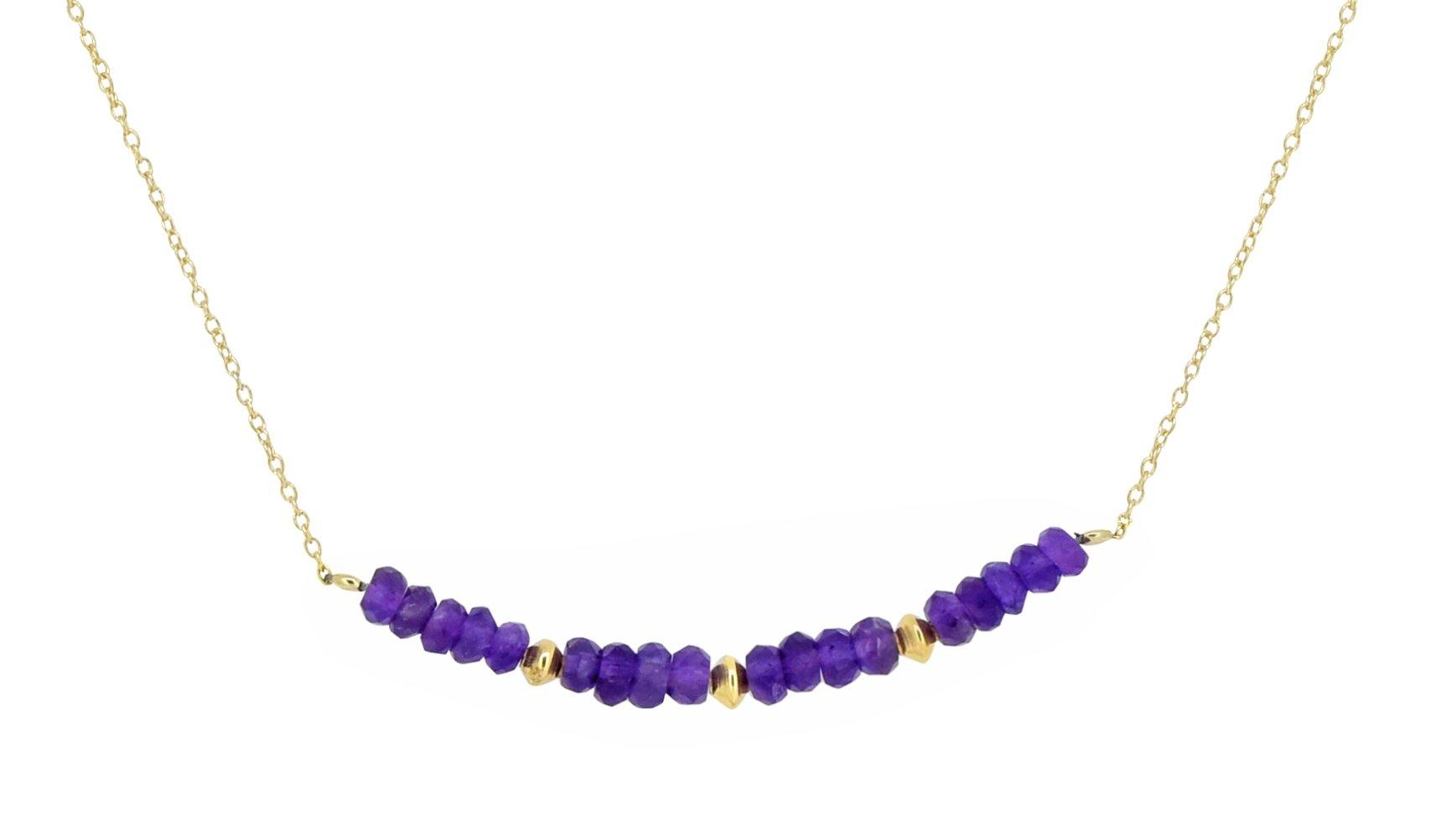 Amethyst Solid 925 Sterling Silver Gold Plated Chain Pendant Necklace Jewelry - YoTreasure