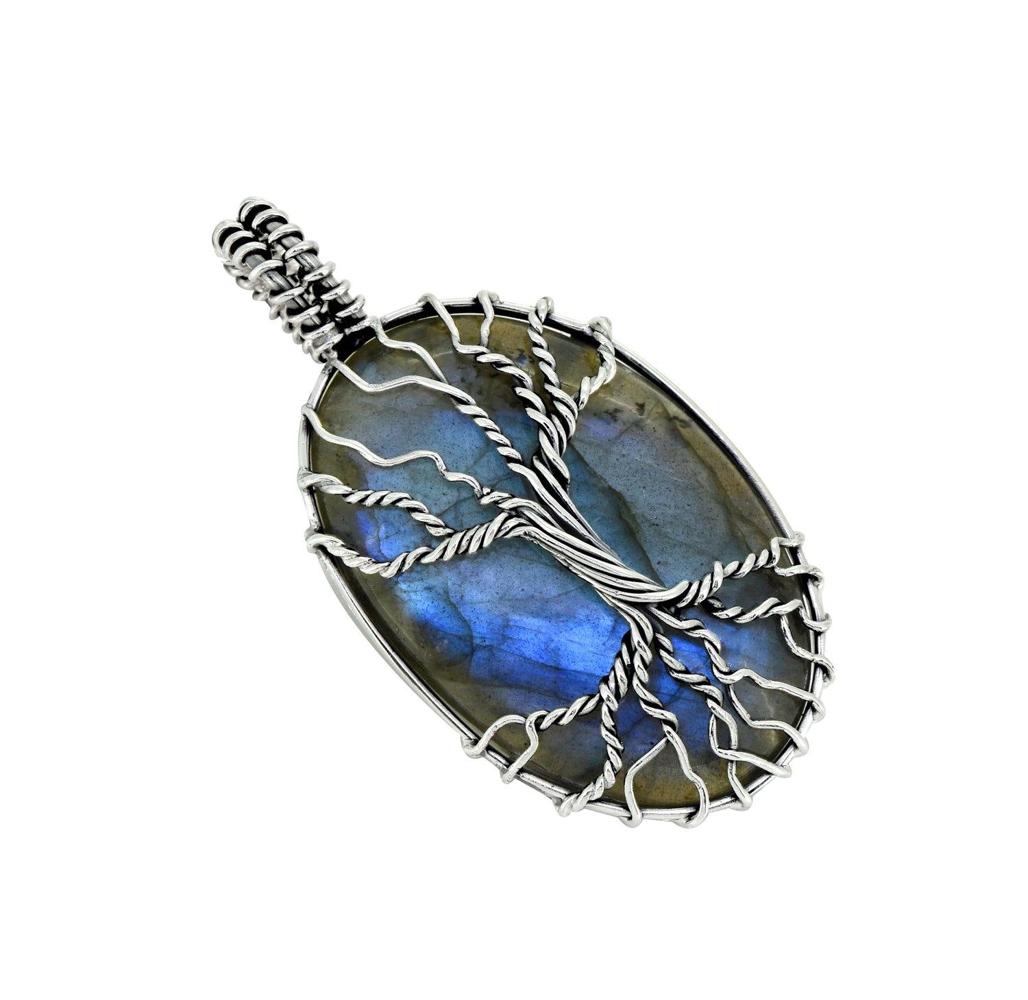 Labradorite Solid 925 Sterling Silver Chain Designer Pendant Jewelry - YoTreasure