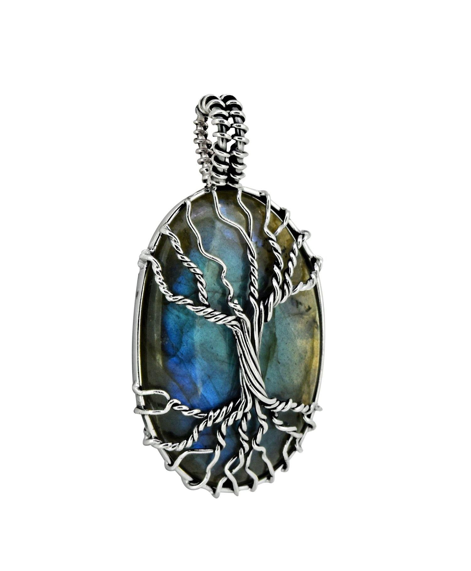Labradorite Solid 925 Sterling Silver Chain Designer Pendant Jewelry - YoTreasure