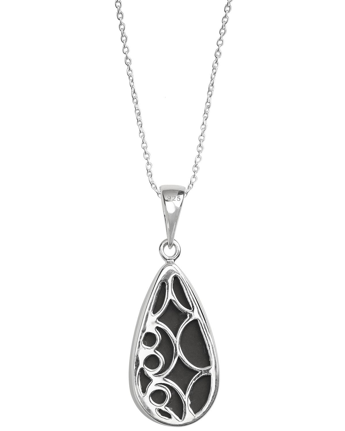 9 Ct. Ammolite 925 Sterling Silver Necklace Pendant Jewelry - YoTreasure