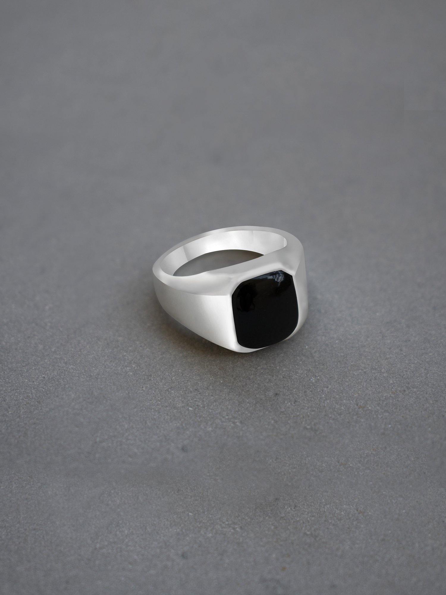Black Onyx Solid 925 Sterling Silver Gemstone Ring Men's Jewelry - YoTreasure