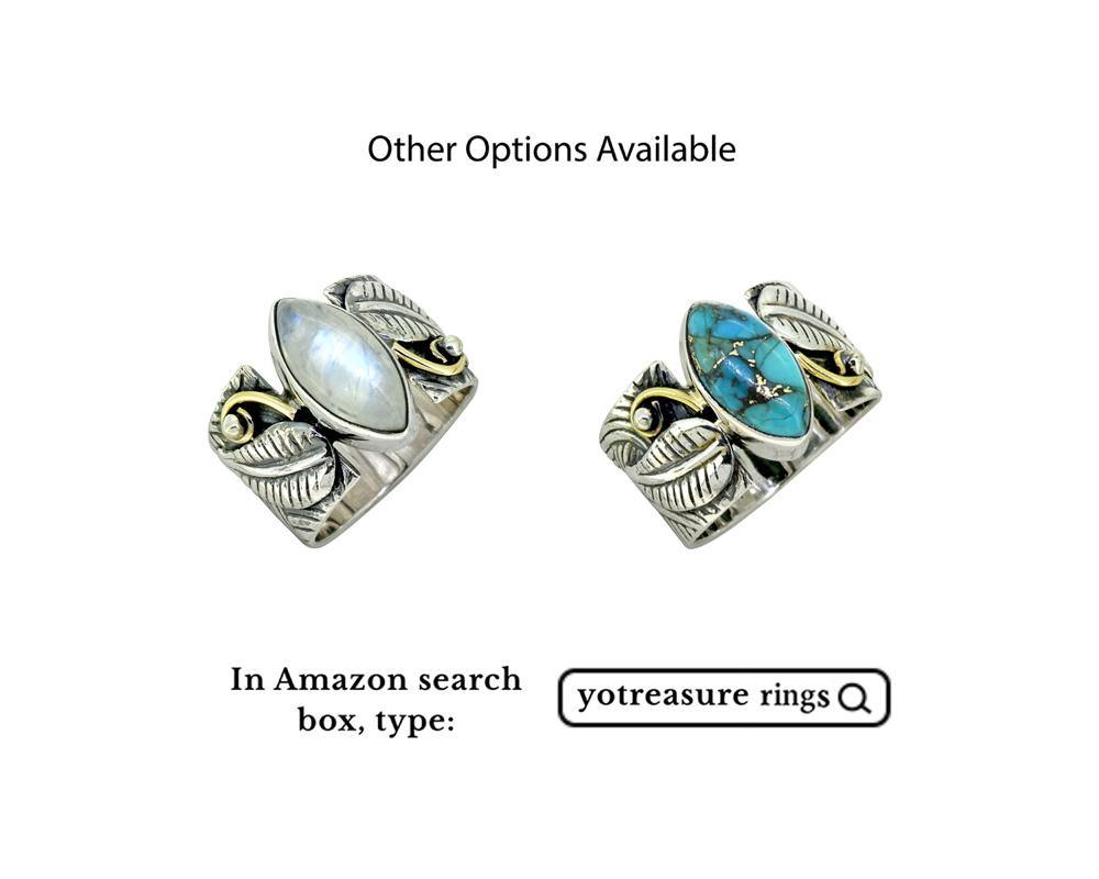 Rainbow Moonstone Solid 925 Sterling Silver Brass Designer Ring Jewelry - YoTreasure