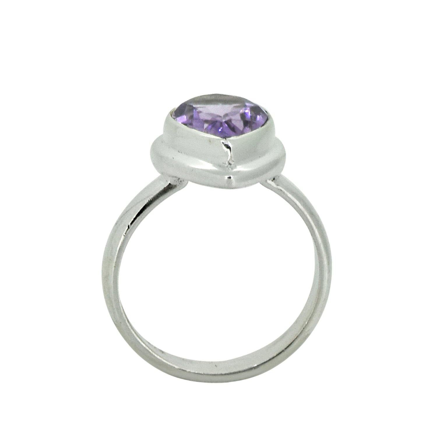 Amethyst Solid 925 Sterling Silver Ring Jewelry - YoTreasure