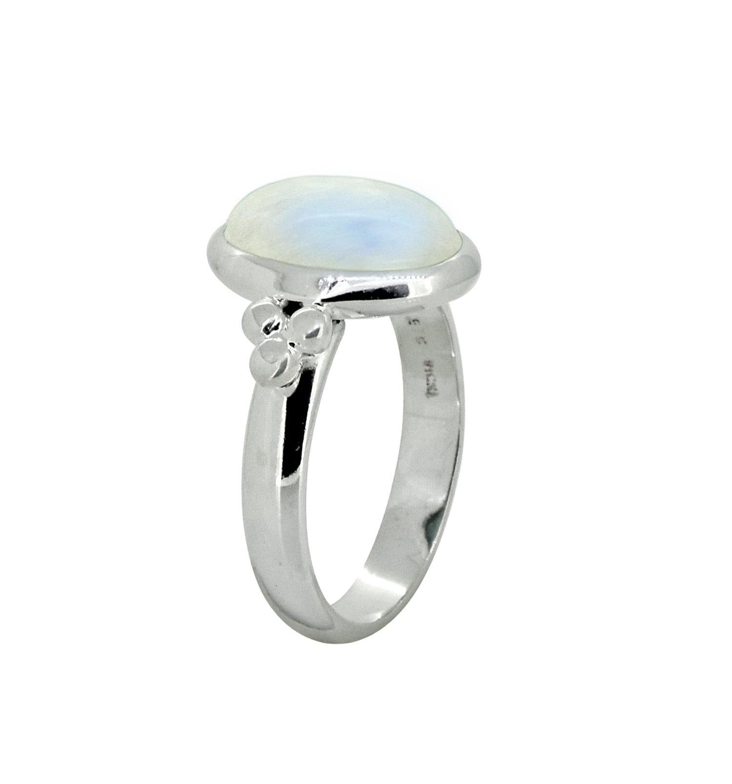 Rainbow Moonstone Solid 925 Sterling Silver Ring Jewelry - YoTreasure