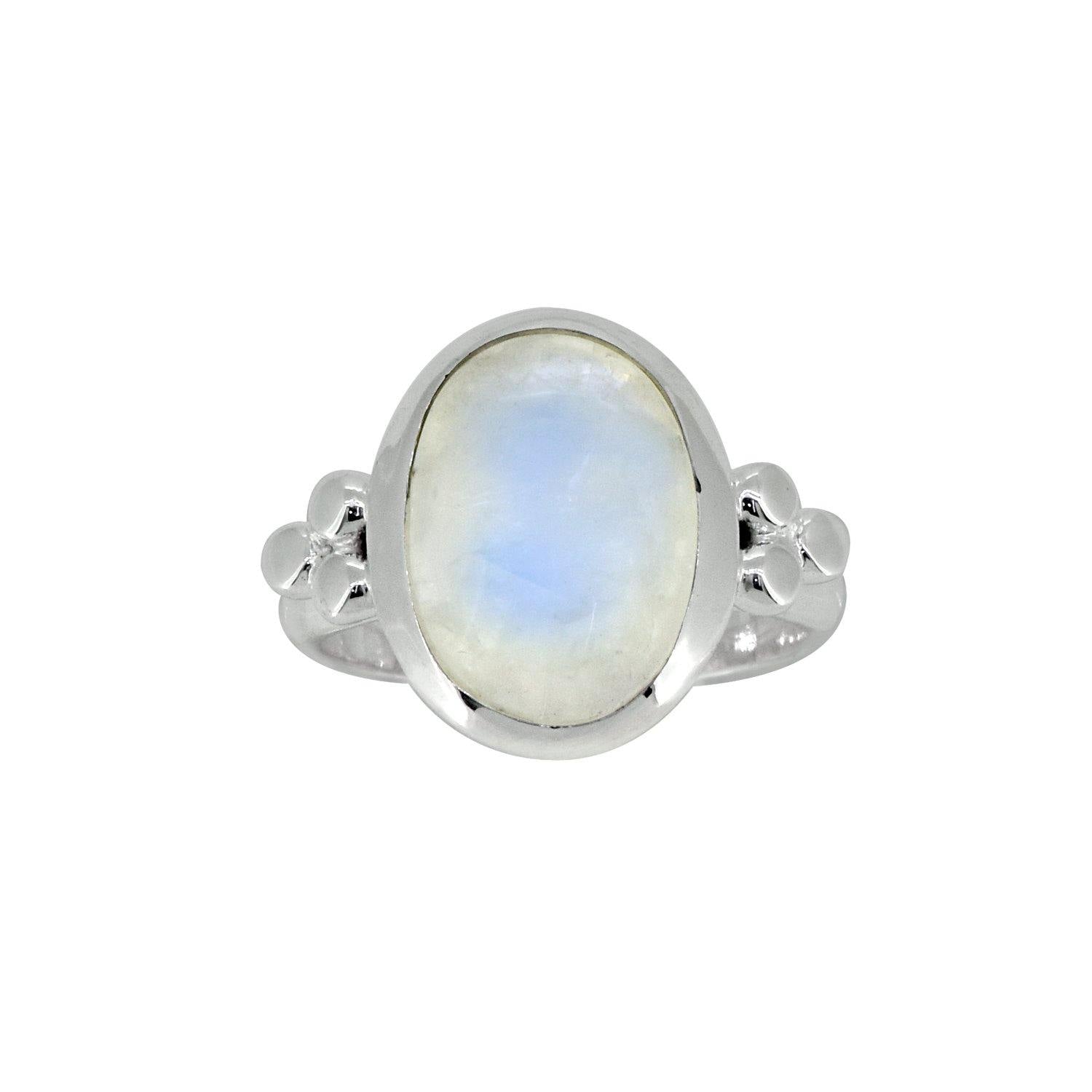 Rainbow Moonstone Solid 925 Sterling Silver Ring Jewelry - YoTreasure