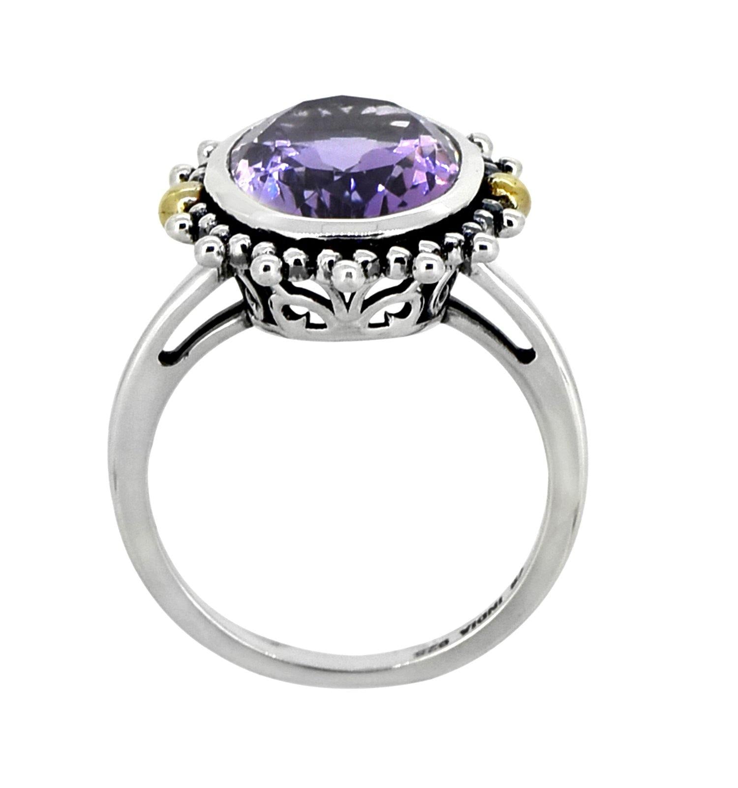 Pink Amethyst Solid 925 Sterling Silver Brass Ring Gemstone Jewelry - YoTreasure