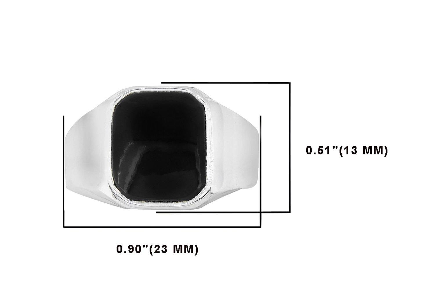 Black Onyx Solid 925 Sterling Silver Gemstone Ring Men's Jewelry - YoTreasure