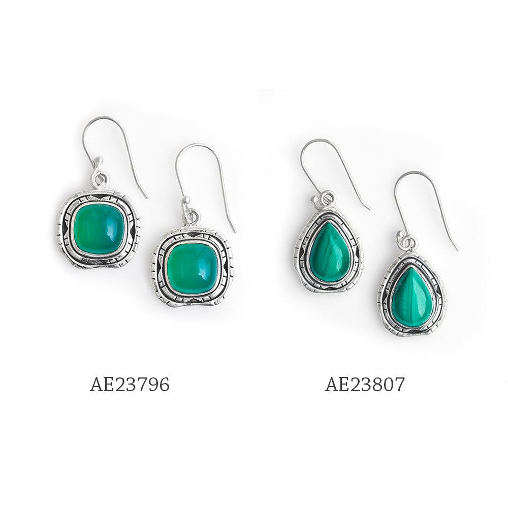 1.33" Green Onyx Solid 925 Sterling Silver Dangle Earrings Jewelry - YoTreasure