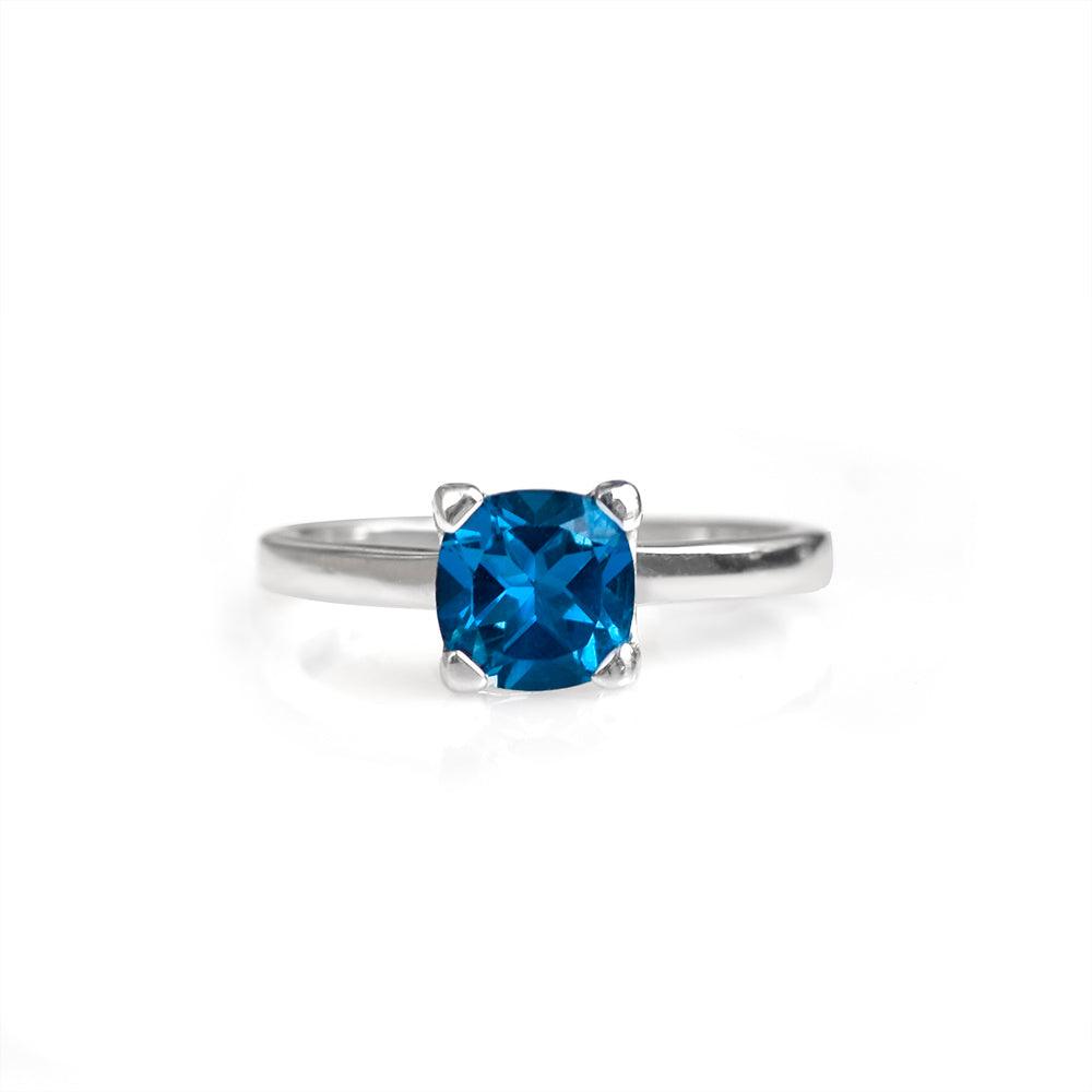 1.82 Ct. London Blue Topaz Solid 925 Sterling Silver Ring Jewelry - YoTreasure