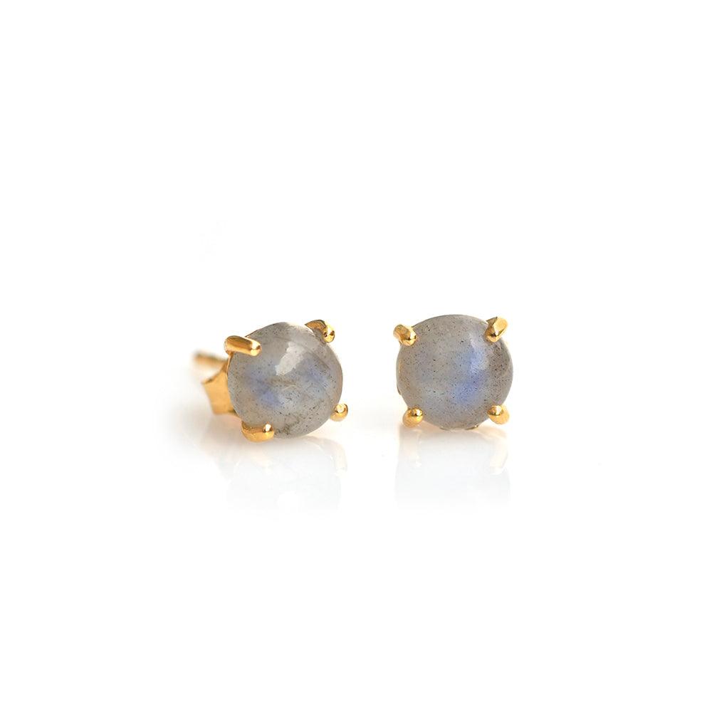 Yellow Labradorite Studs