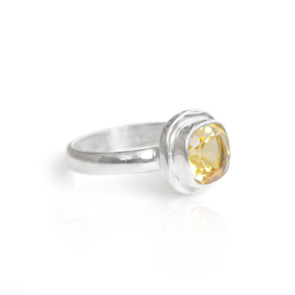 Citrine Solid 925 Sterling Silver Ring Jewelry - YoTreasure