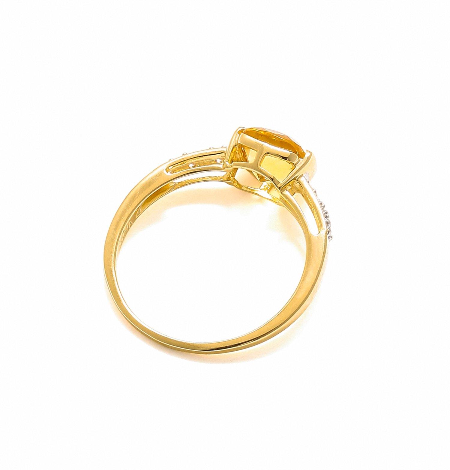 1.43 Ct Citrine Solid 10k Yellow Gold Ring Jewelry - YoTreasure