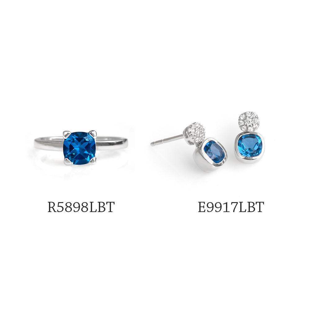 1.82 Ct. London Blue Topaz Solid 925 Sterling Silver Ring Jewelry - YoTreasure