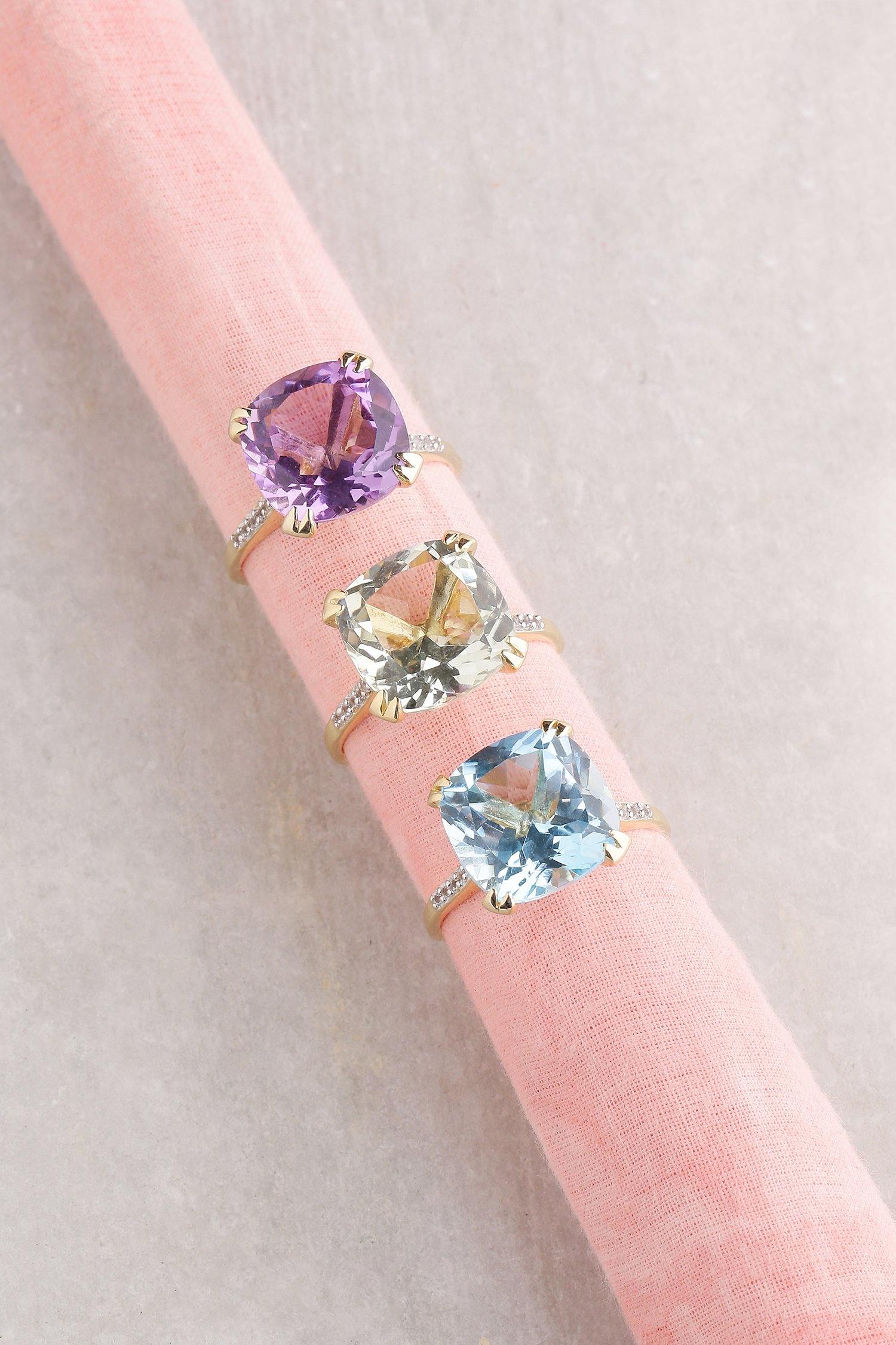 8.73 Ct Sky Blue Topaz Solid 10k Yellow Gold Statement Ring Jewelry - YoTreasure