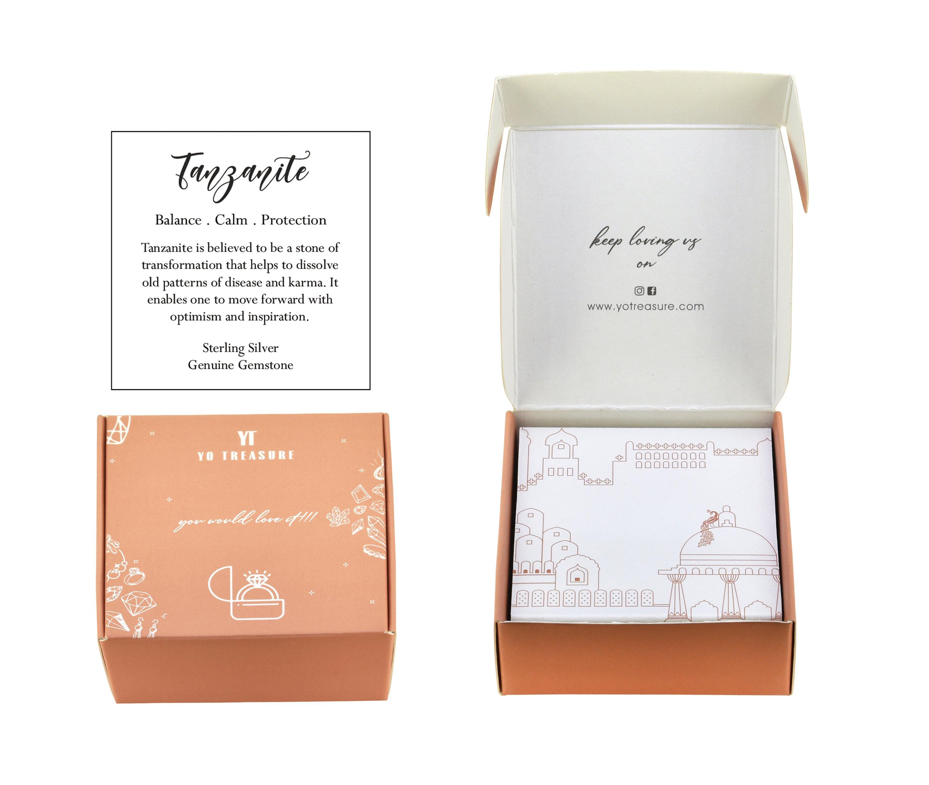 Tanzanite Solid 925 Sterling Silver Eternity Band Ring Jewelry - YoTreasure