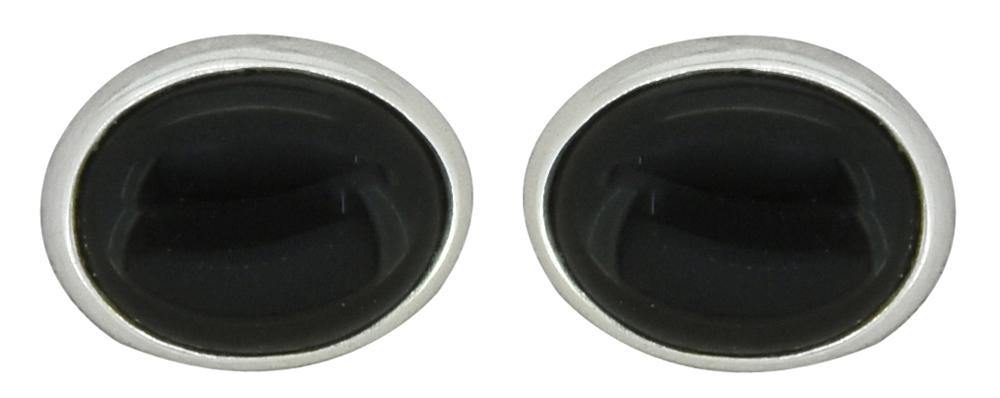 Black Onyx Solid 925 Sterling Silver Stud Earrings - YoTreasure