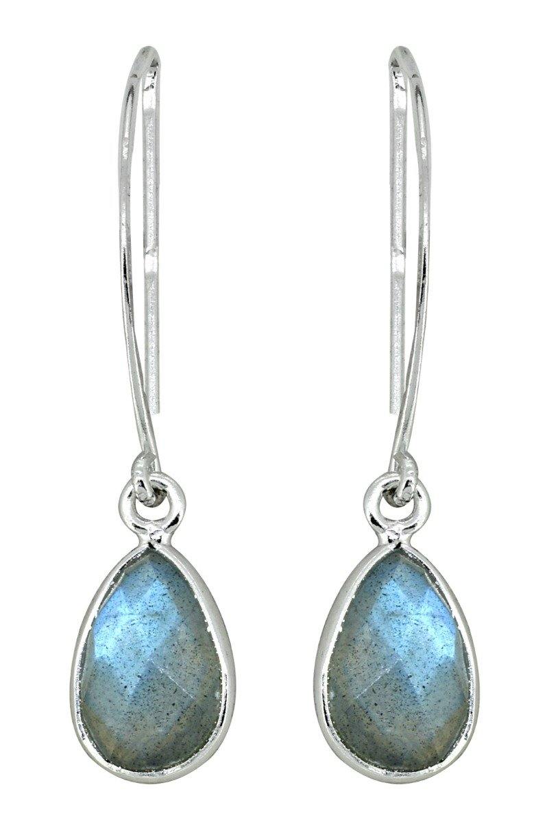 Labradorite Solid 925 Sterling Silver Dangle Earrings - YoTreasure