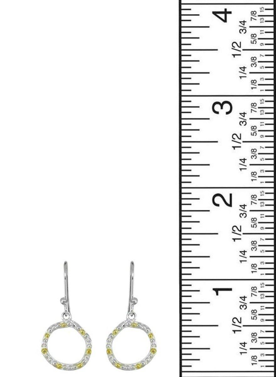 Solid 925 Sterling Silver Gold Plated Dangle Earrings Jewelry - YoTreasure