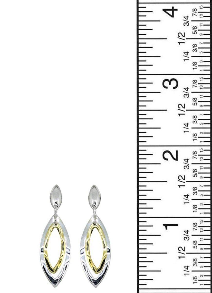 Solid 925 Sterling Silver Gold Plated Dangle Earrings Jewelry - YoTreasure