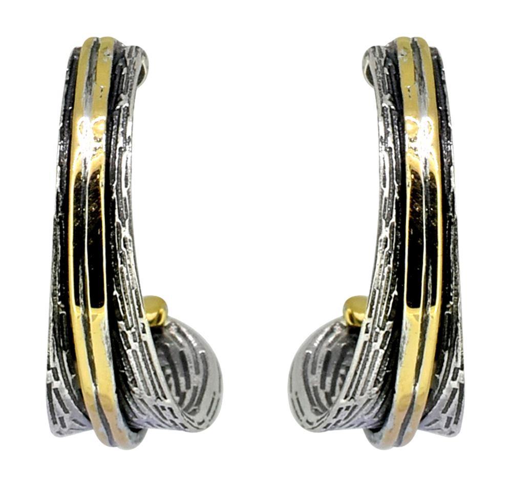 Solid 925 Sterling Silver Brass Earrings Jewelry - YoTreasure