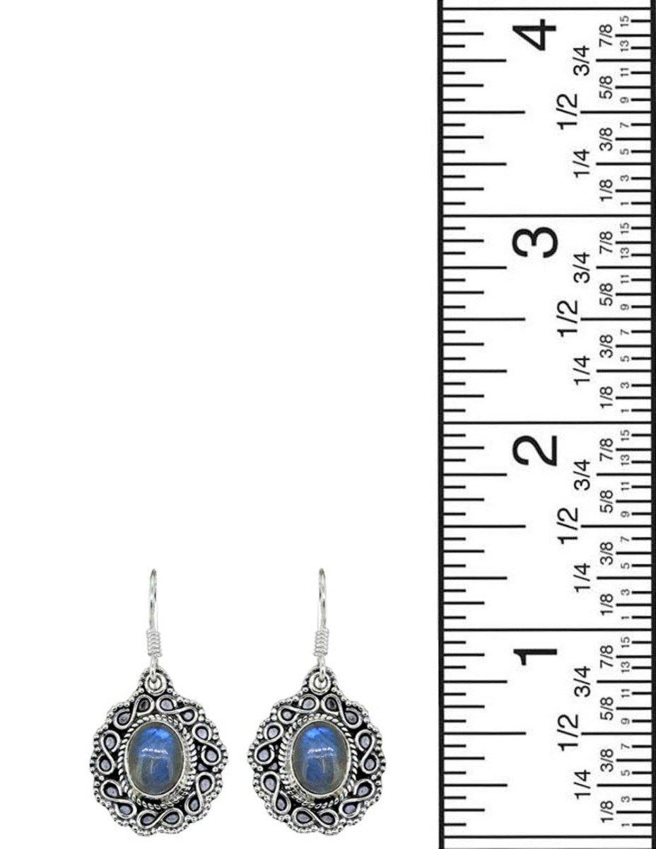 Labradorite Solid 925 Sterling Silver Dangle Earrings - YoTreasure