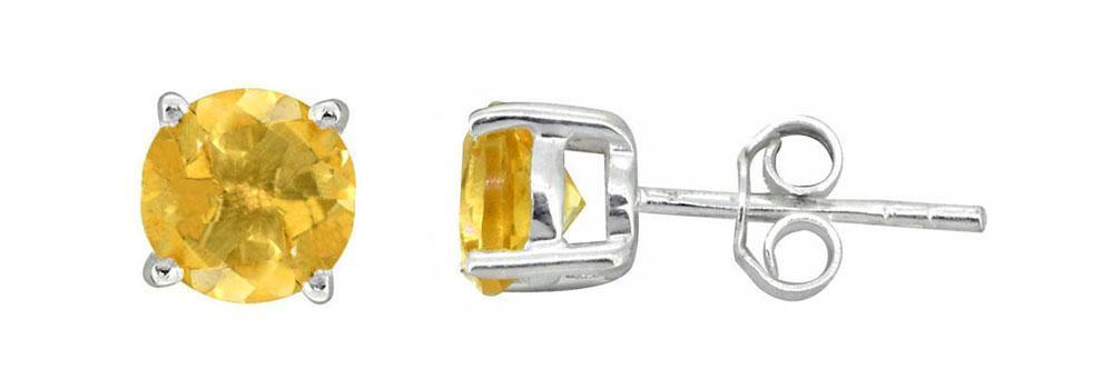 Citrine Sterling Silver Gemstone Earrings - YoTreasure