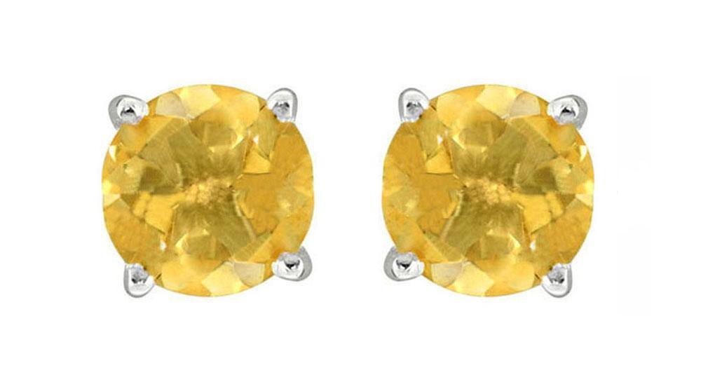 Citrine Sterling Silver Gemstone Earrings - YoTreasure