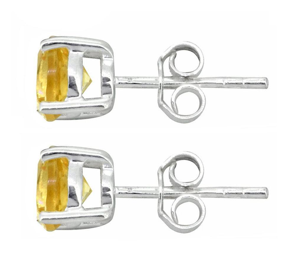 Citrine Sterling Silver Gemstone Earrings - YoTreasure