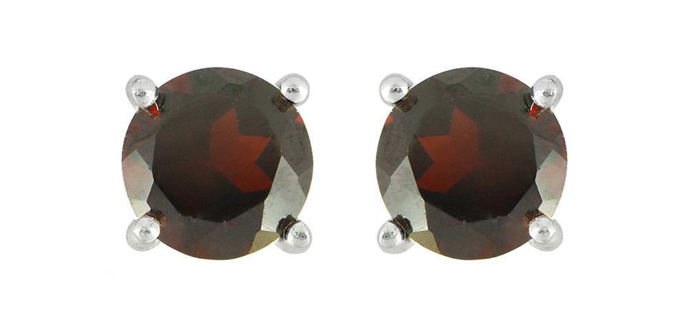 Natural Garnet Sterling Silver Gemstone Earrings - YoTreasure