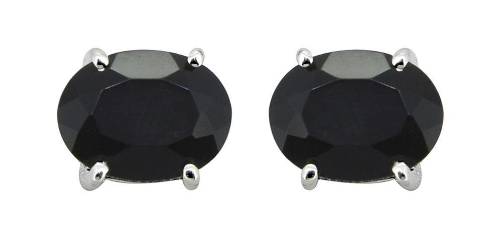 Black Onyx Solid 925 Sterling Silver Stud Earrings - YoTreasure