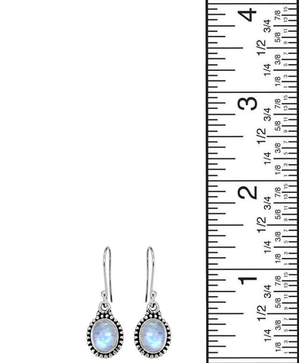 1.25" Moonstone Solid 925 Sterling Silver Dangle Earrings Jewelry - YoTreasure