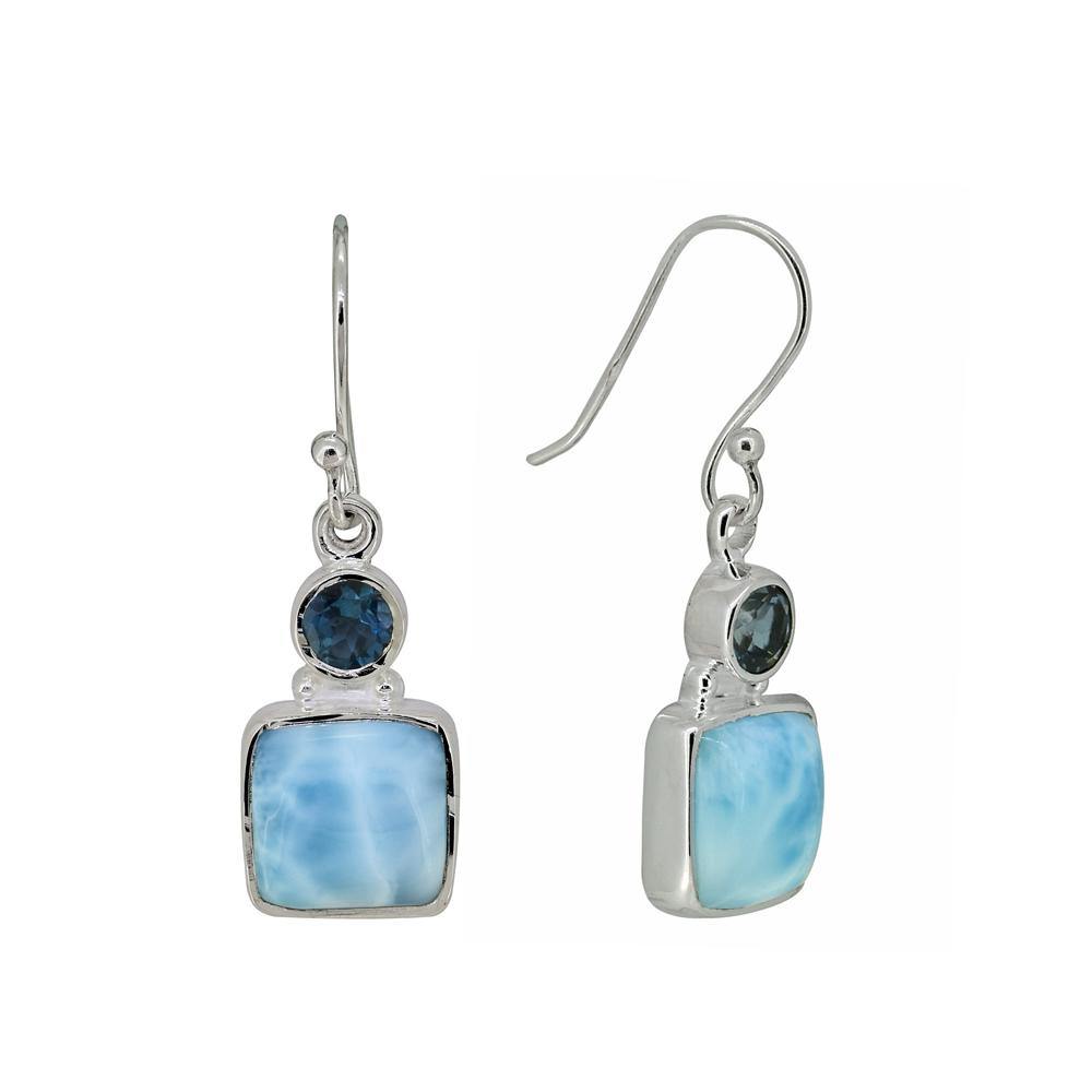 Larimar London Blue Topaz Gemstone Earrings - YoTreasure