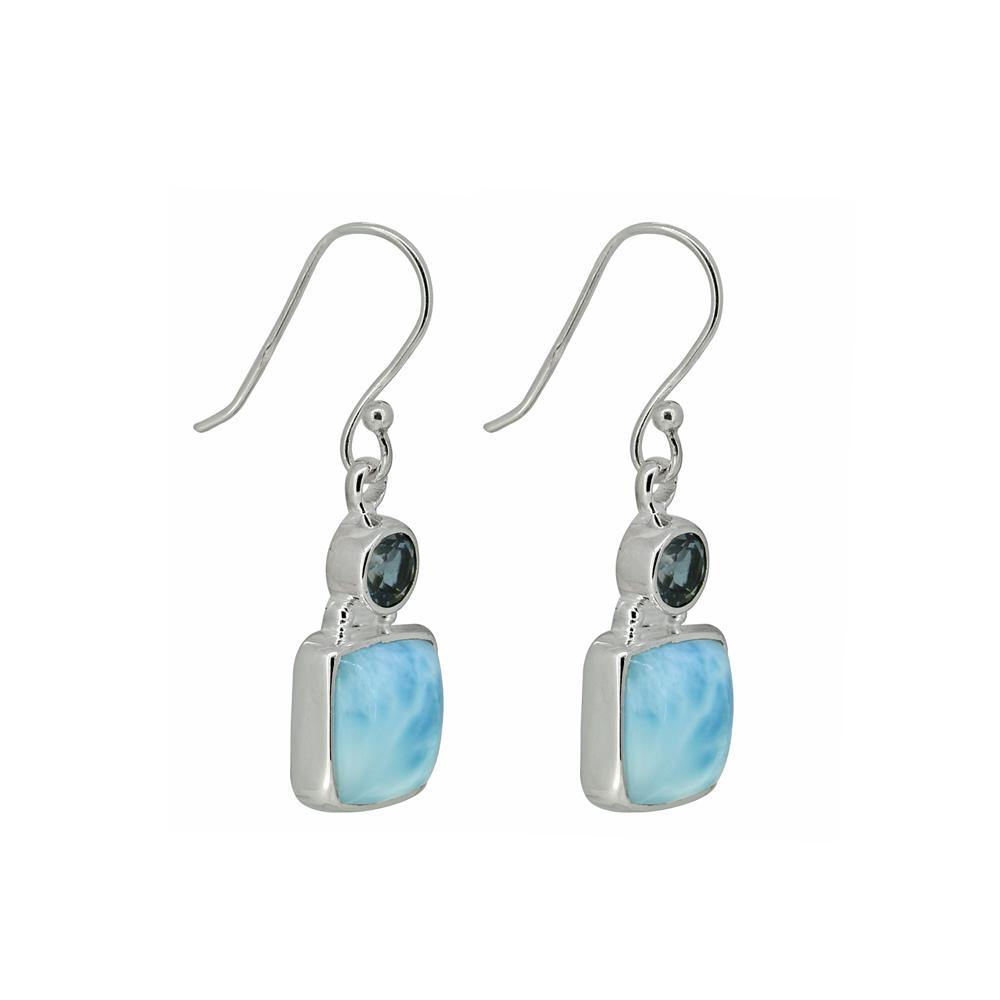 Larimar London Blue Topaz Gemstone Earrings - YoTreasure