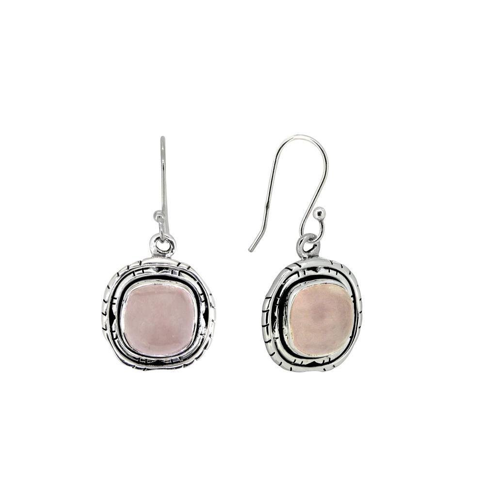 1.35" Rose Quartz Solid 925 Sterling Silver Dangle Earrings Jewelry - YoTreasure