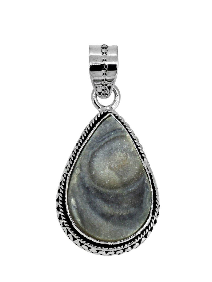 1.53" Desert Druzy Quartz Gemstone Chain Pendant - YoTreasure