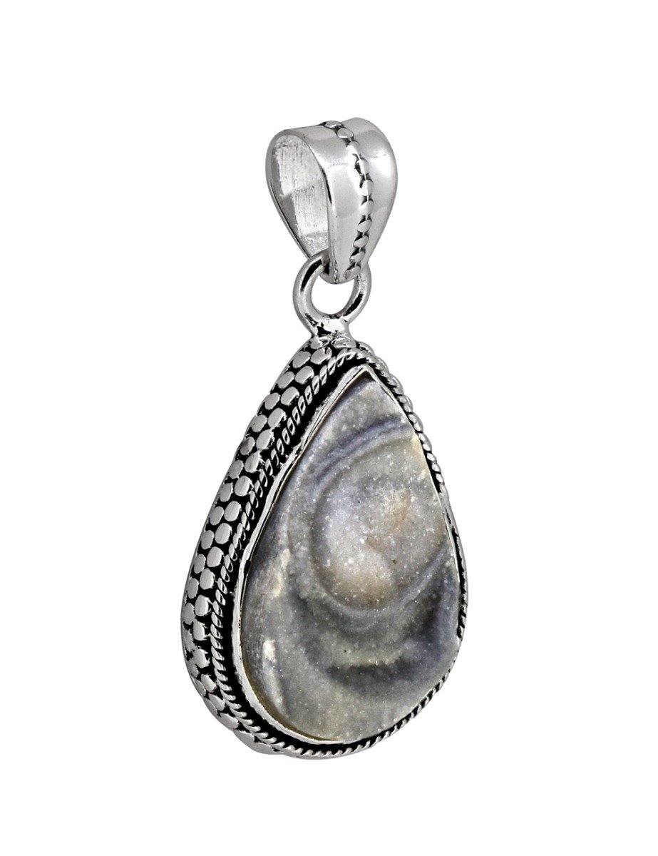 1.53" Desert Druzy Quartz Gemstone Chain Pendant - YoTreasure