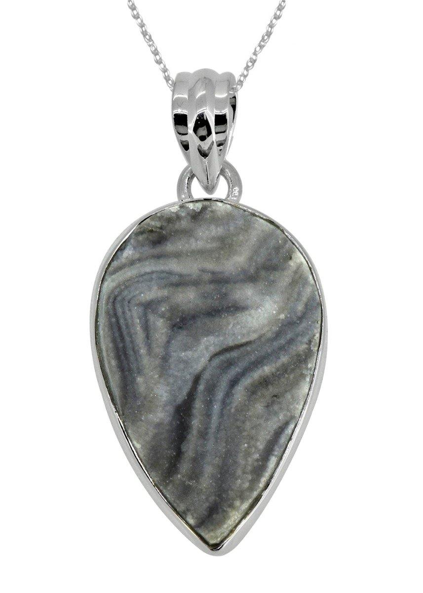 1.65" Desert Druzy Chain Necklace Solid 925 Sterling Silver - YoTreasure