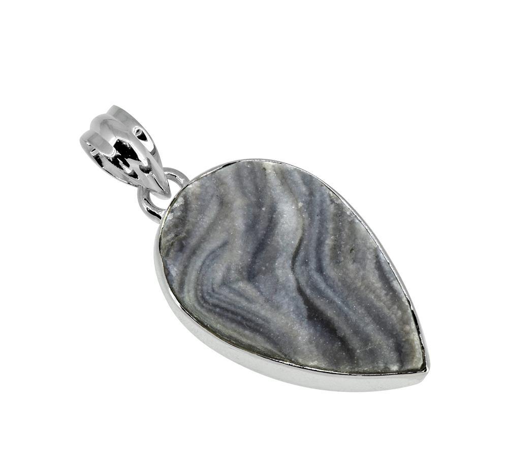 1.65" Desert Druzy Chain Necklace Solid 925 Sterling Silver - YoTreasure