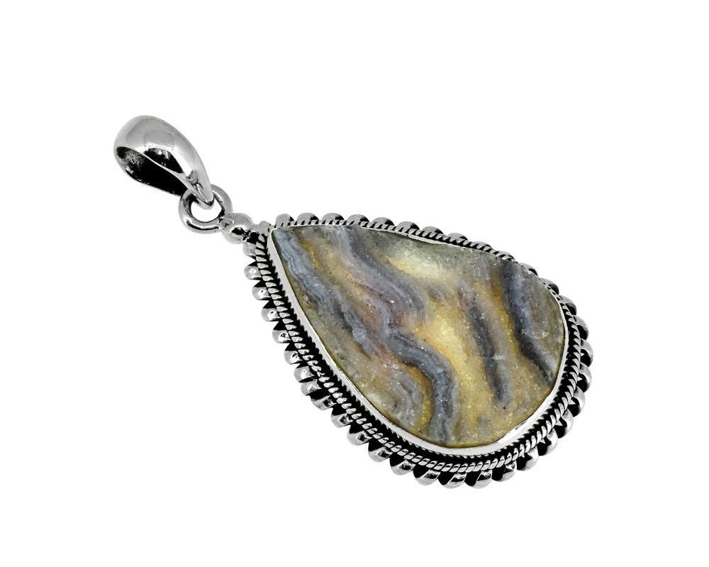 2" Desert Druzy Quartz Gemstone Chain Pendant - YoTreasure
