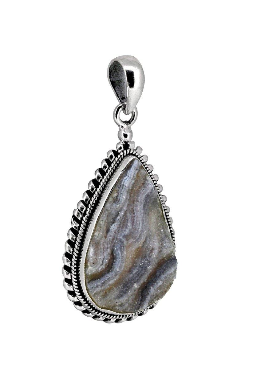 2" Desert Druzy Quartz Gemstone Chain Pendant - YoTreasure
